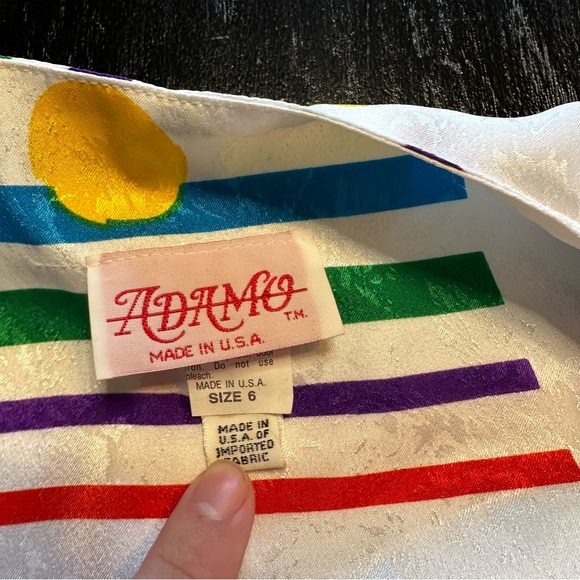 Vintage 60s SET ADKMO Geometric White Shapes Colorful Clown Hosuewife Abstract - Picture 12 of 13